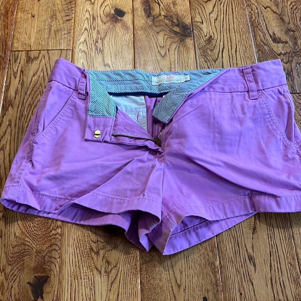 Women’s J. Crew chino shorts. Size 12 and color purple